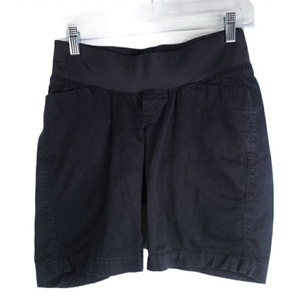 4/$25 OLD NAVY Black Maternity Black Bermuda Shorts